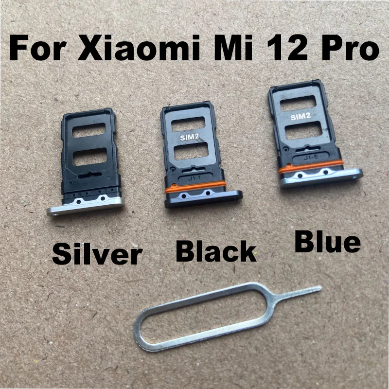 Sim Card Tray For Xiaomi MI 12 Pro Sim Card Holder Slot adapter and Micro SD Tray Holder With Free Eject Pin 5G