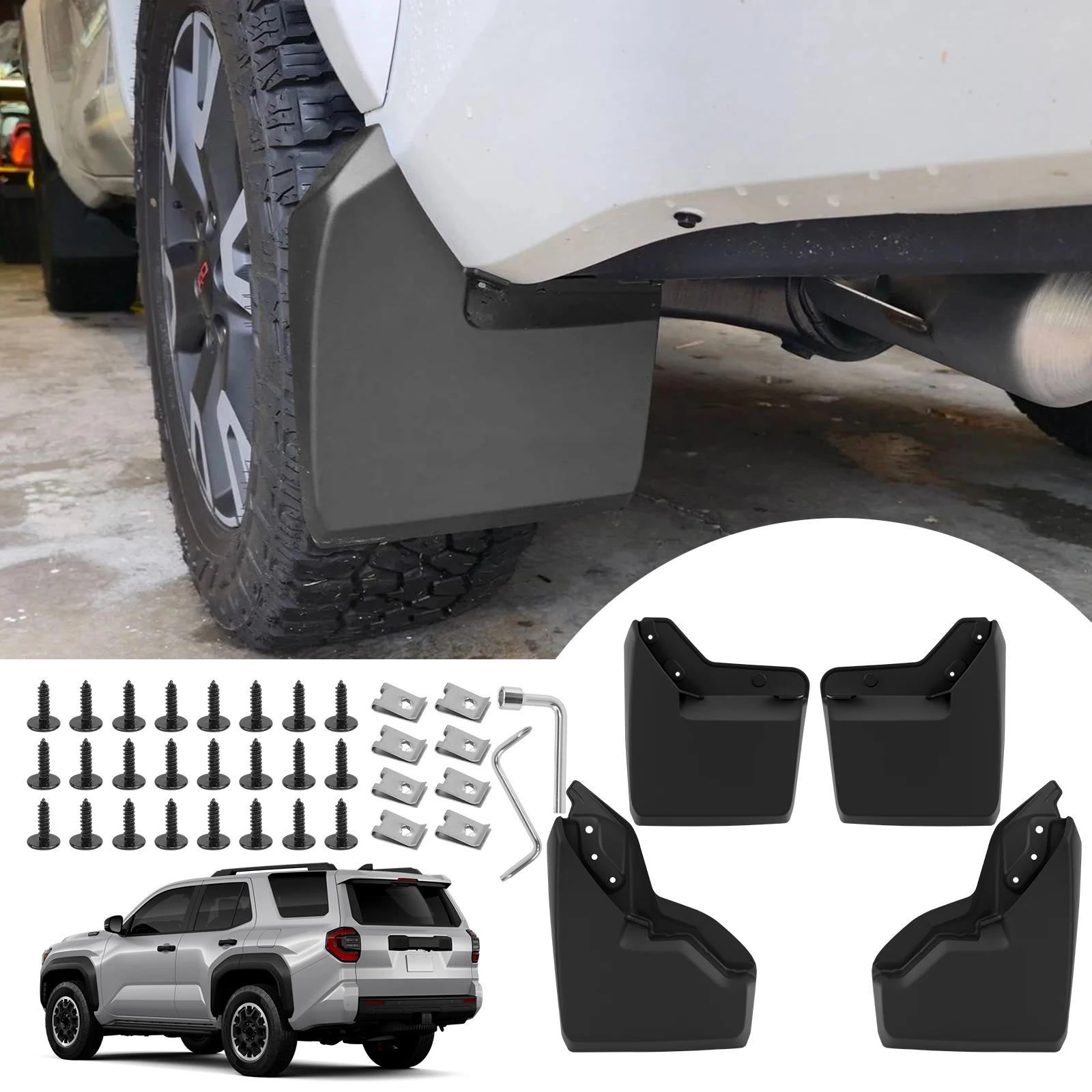 

Mudguards for 2025 Toyota 4Runner 2026 Mud flaps Splash Guards For 6th Gen 4 Runner Accessories Front Rear Fender Kit