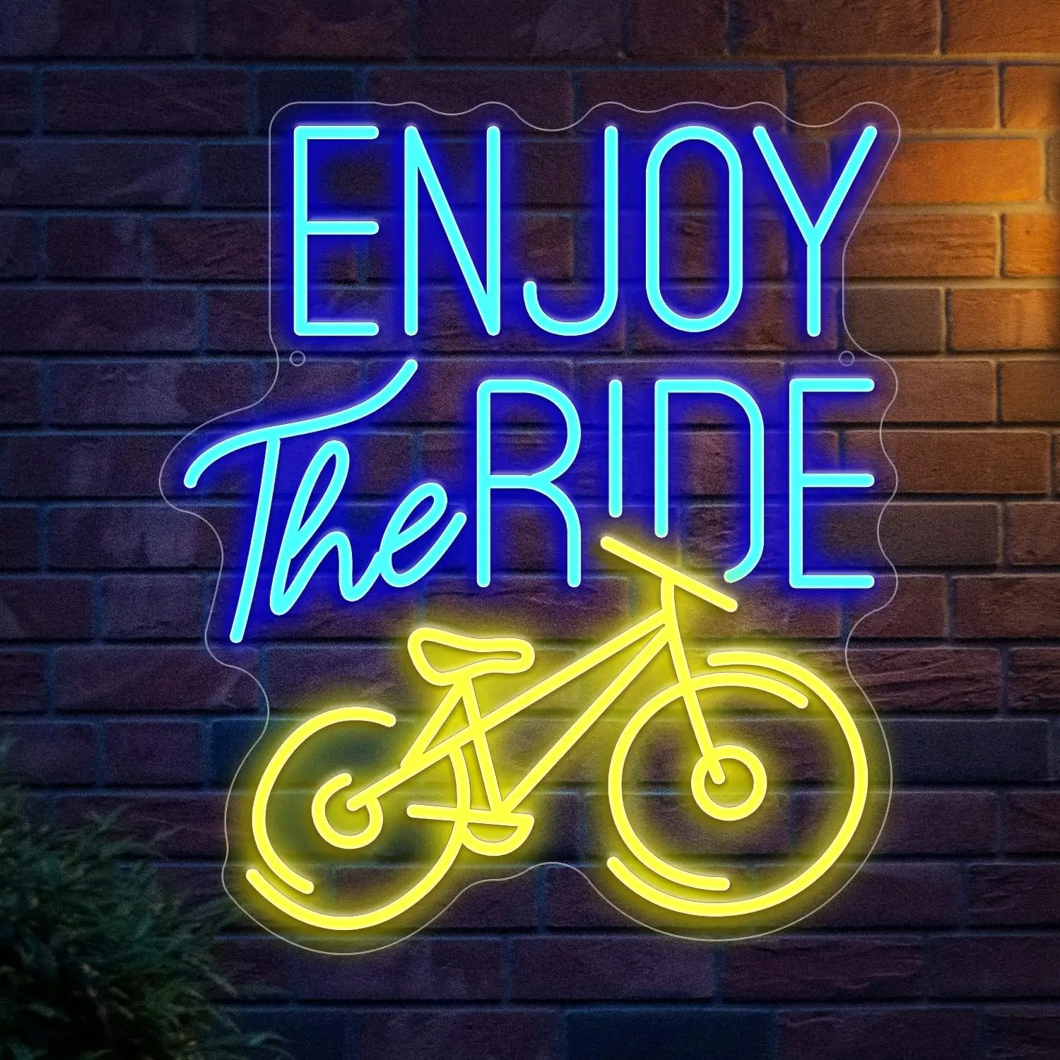 

Enjoy The Ride Neon Sign USB Powered Gym Fitness LED Light Business Signs Backdrop Light Gaming Room Bedroom Decoration Gift