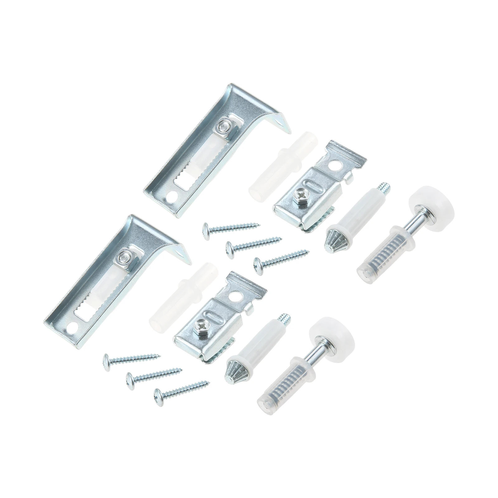 2Pcs Bifold Door Hardware Repair Kit Include Top & Bottom Bracket Sliding Door Parts with 7/8 in Guides Wheel for Folding Door