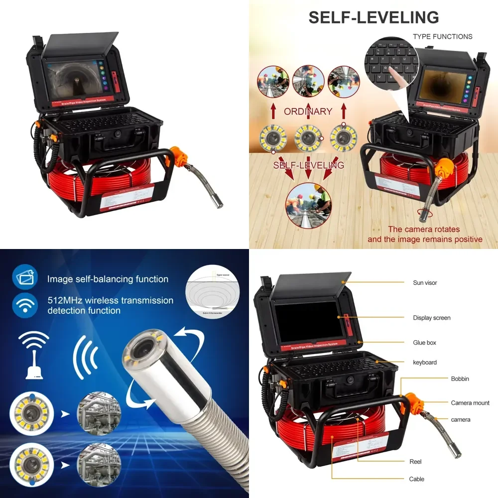 

SZGOING Industrial Drain Inspect Scope Cctv Pipeline for Water Well Video System Inspection Pipe Sewer Self Leveling