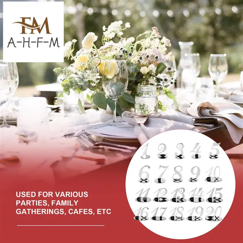 

Table Numbers Wedding Table Numbers Acrylic Table Numbers For Wedding Table Numbers Stands For Wedding (Silver)