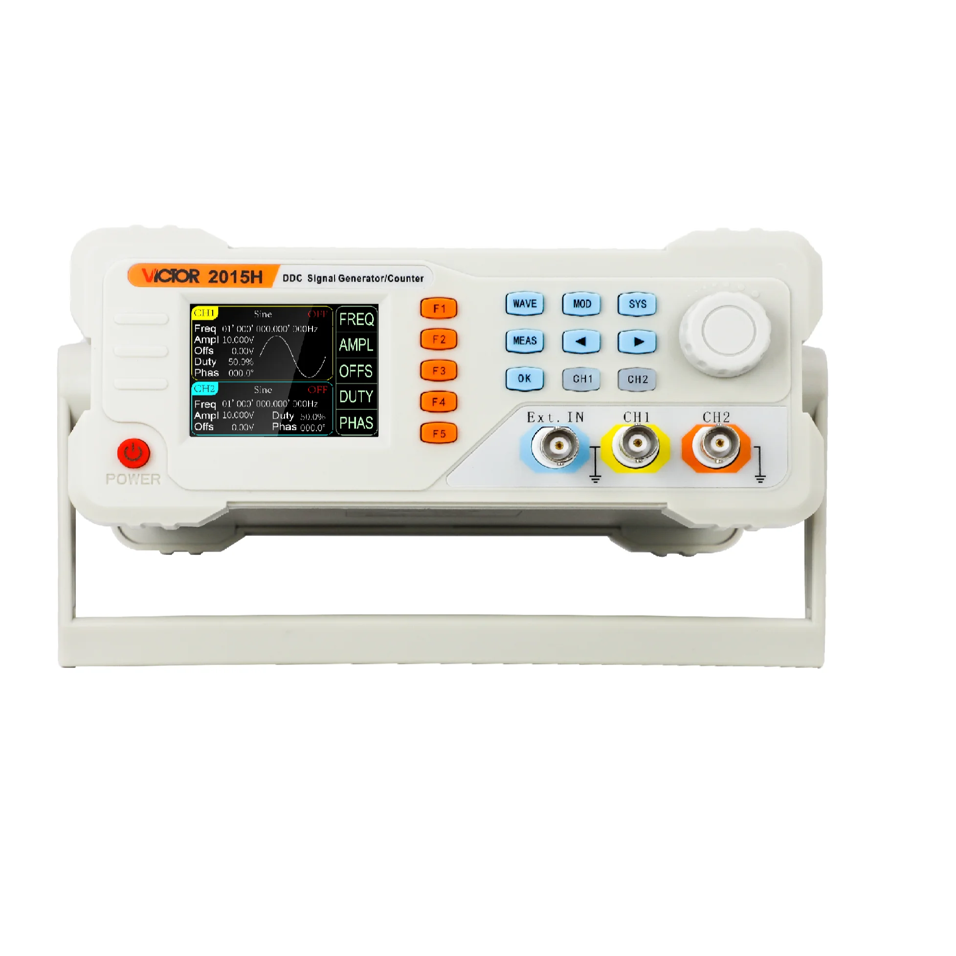 VICTOR New 2015H 13 bits LCD Sine Wave 1uHz~20MHz DDS Digital Signal Generator Counter Dual channel 32 kind wave type