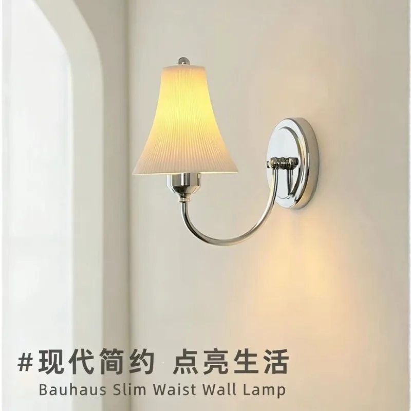 French Ceramic Wall Lamps Bauhaus Medieval Study Bedroom Bedside Designer Living Room Background Aisle Decoration Bracket Lights