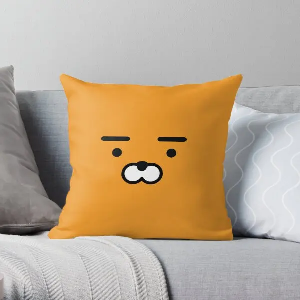 Kakao Ryan  Printing Throw Pillow Cover Waist Decor Anime Car Sofa Bed Cushion Square Wedding Throw Pillows not include One Side