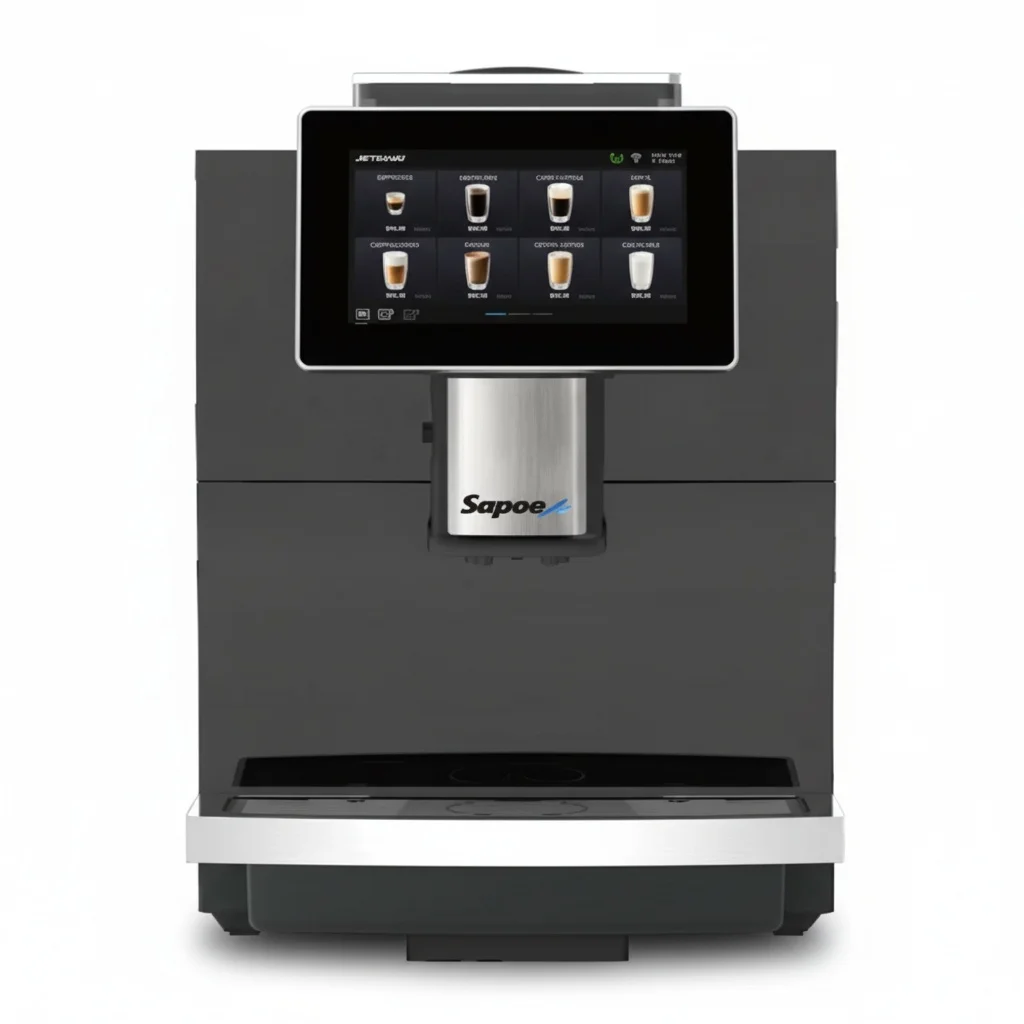 

Automatic Coffee Machine, Commercial Espresso Machine with Fresh Milk, Steel Flat Burrs,Touch Screen Cappuccino Maker
