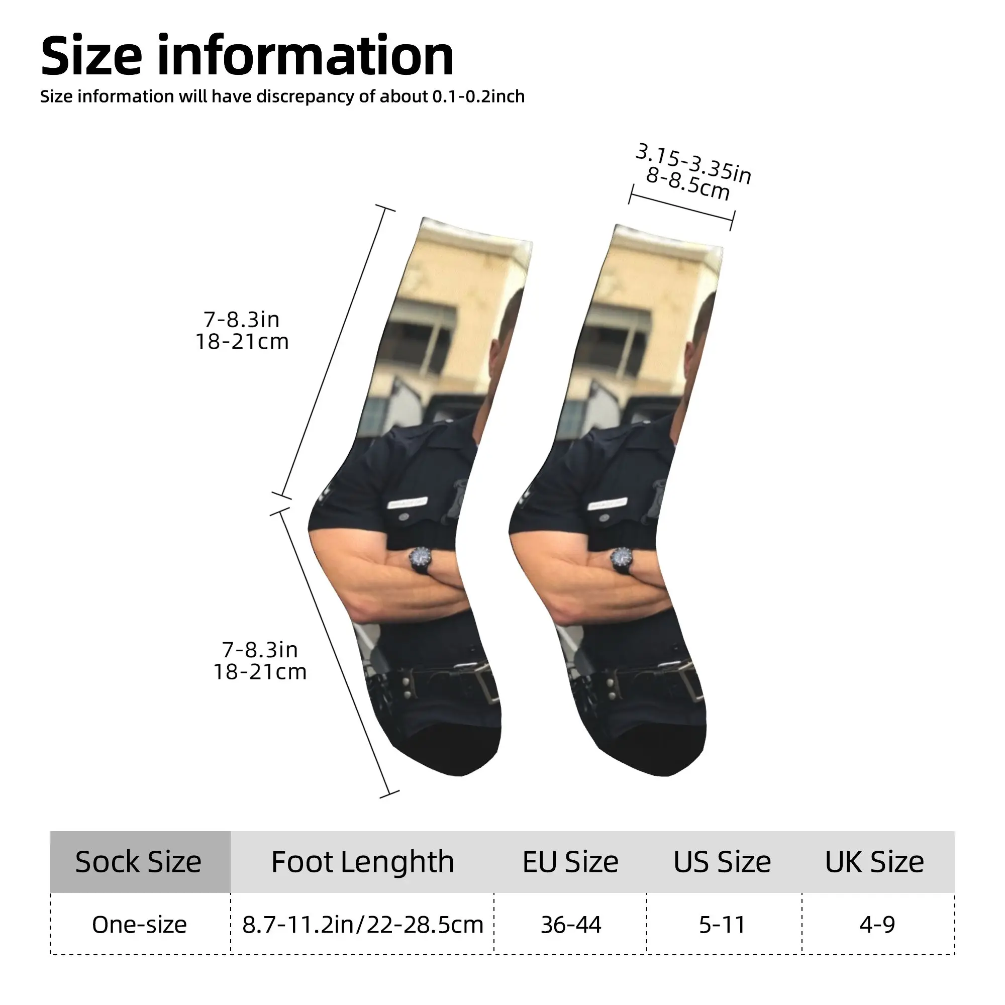 Casual unisex crew sokken The Rookie Tim Bradford Outfit Comfortabele ademende kledingsokken