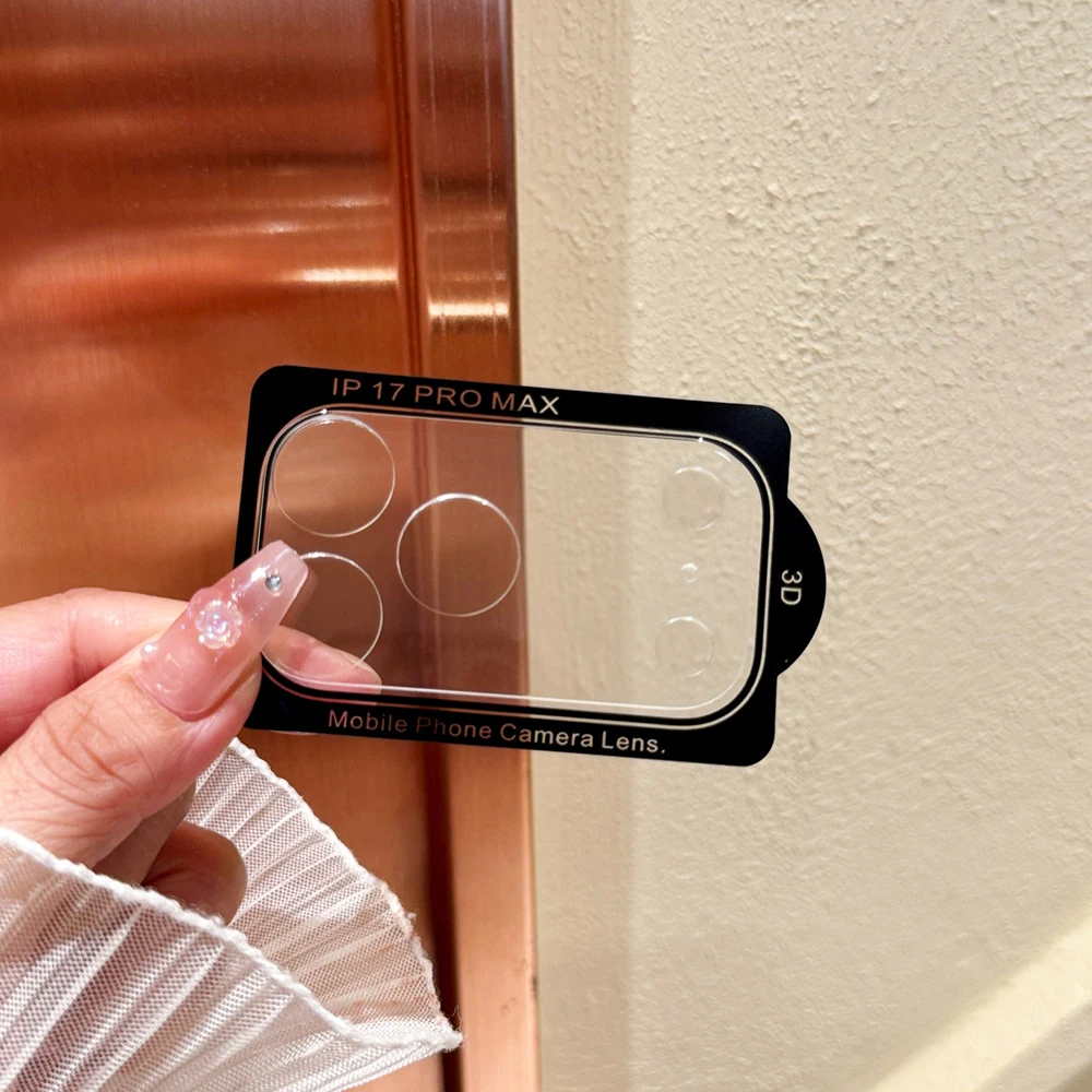 آيفون 17 برو ثلاثية الأبعاد عدسة الكاميرا واقيات الشاشة لابل آيفون 17 17 برو ماكس الهواء طبقة رقيقة واقية مقاومة للخدش شفافة #3