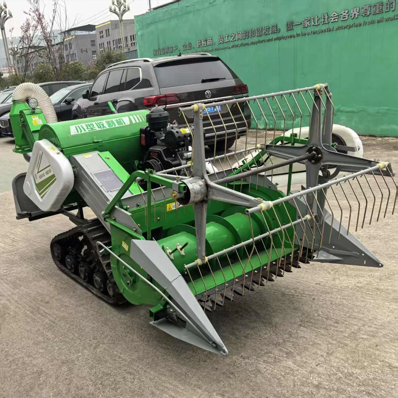 Small Mini Combine Harvester Thresher for Rice Wheat Paddy and Cereal Optimized for Mountain Use for Olive Harvesting