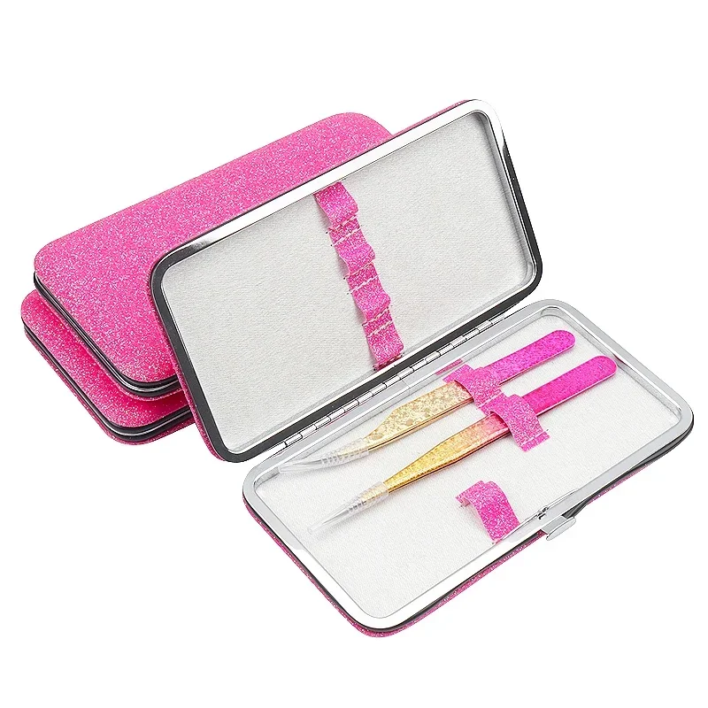 Sdotter Wimpern Pinzette Pack Set Eis Blume Anti-statische Pfropfen Falsche 3D Wimpern Verlängerung Make-Up Pinzette Lagerung Schutz Bo