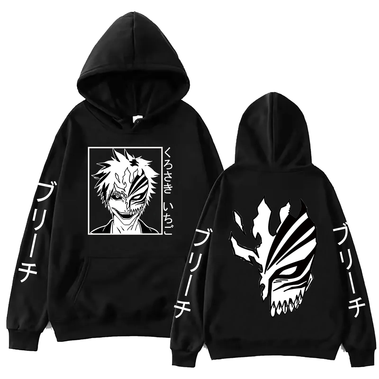 Anime Bleach Hoodie Harajuku Hip Hop Pullover Tops Fans Gift