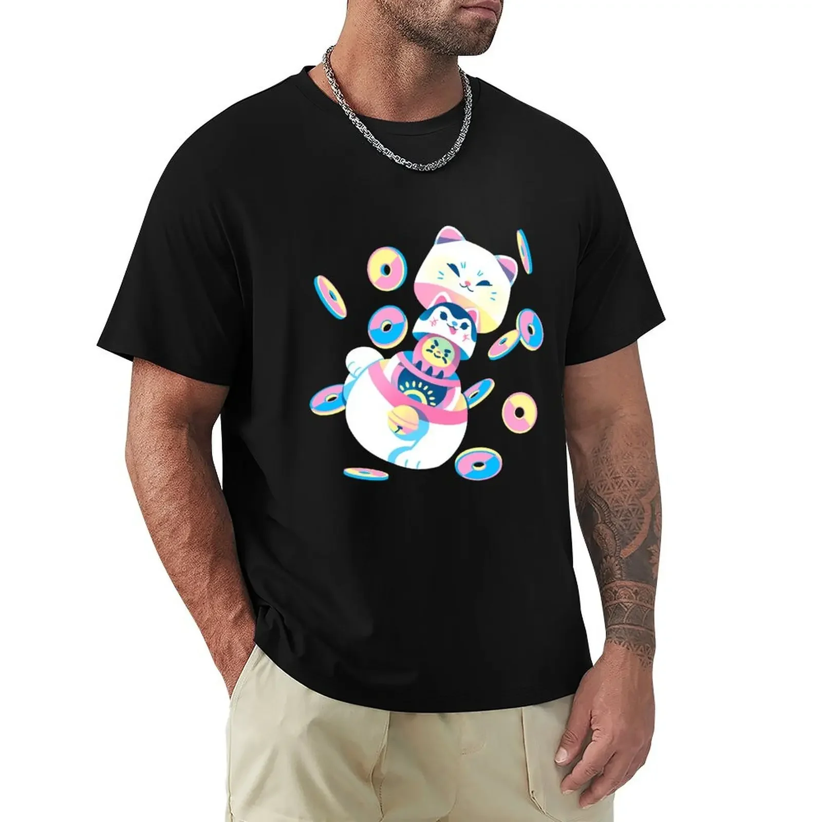 

Matryoshka Maneki Neko T-Shirt basketball graphic tees vintage baggy shirts shirts graphic mens t shirt graphic