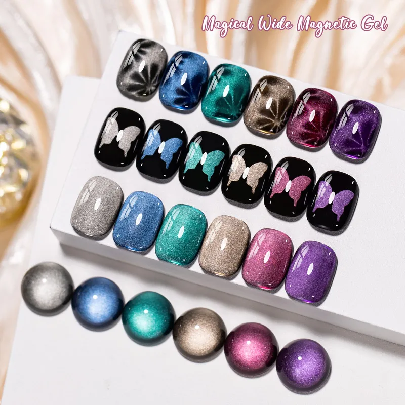 7ml Magic Wide Cat Magnetic Gel Nail Polish Purple Blue Semi Permanent Soak Off UV Gel Varnish Manicure Nail Art Decorations DIY