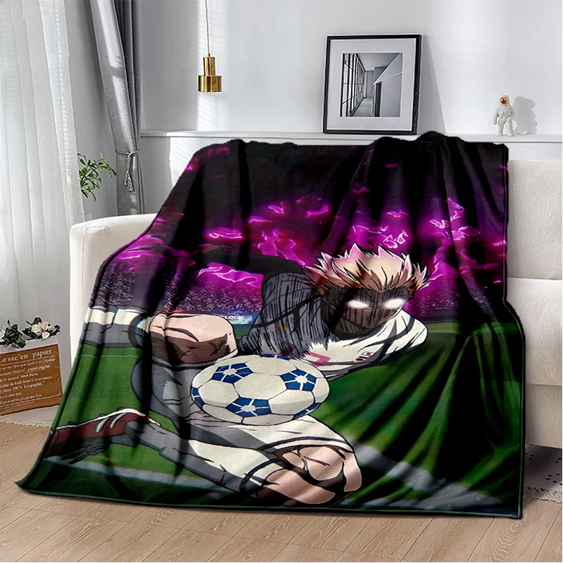 29 نمط الأزرق قفل Isagi كرة القدم الكرتون أنيمي لينة الفانيلا البطانيات ، رمي بطانية مريحة للأسرة أريكة غرفة نوم المنزل هدية #5