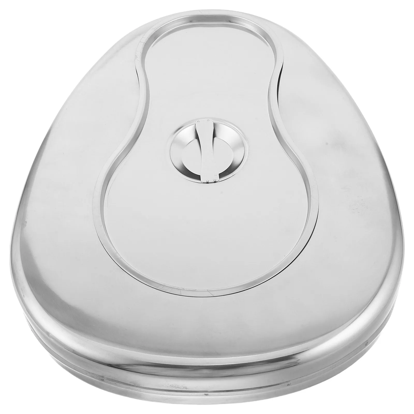 Stainless Steel Bedpan Lightweight Portable for Elderly Bedridden Night Use Hospitals Nursing Homes Convenient