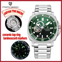 PAGANI DESIGN-Reloj de pulsera de acero inoxidable para Hombre, accesorio masculino resistente al agua con mecanismo automático de zafiro, estilo elegante, PD1736, 2024