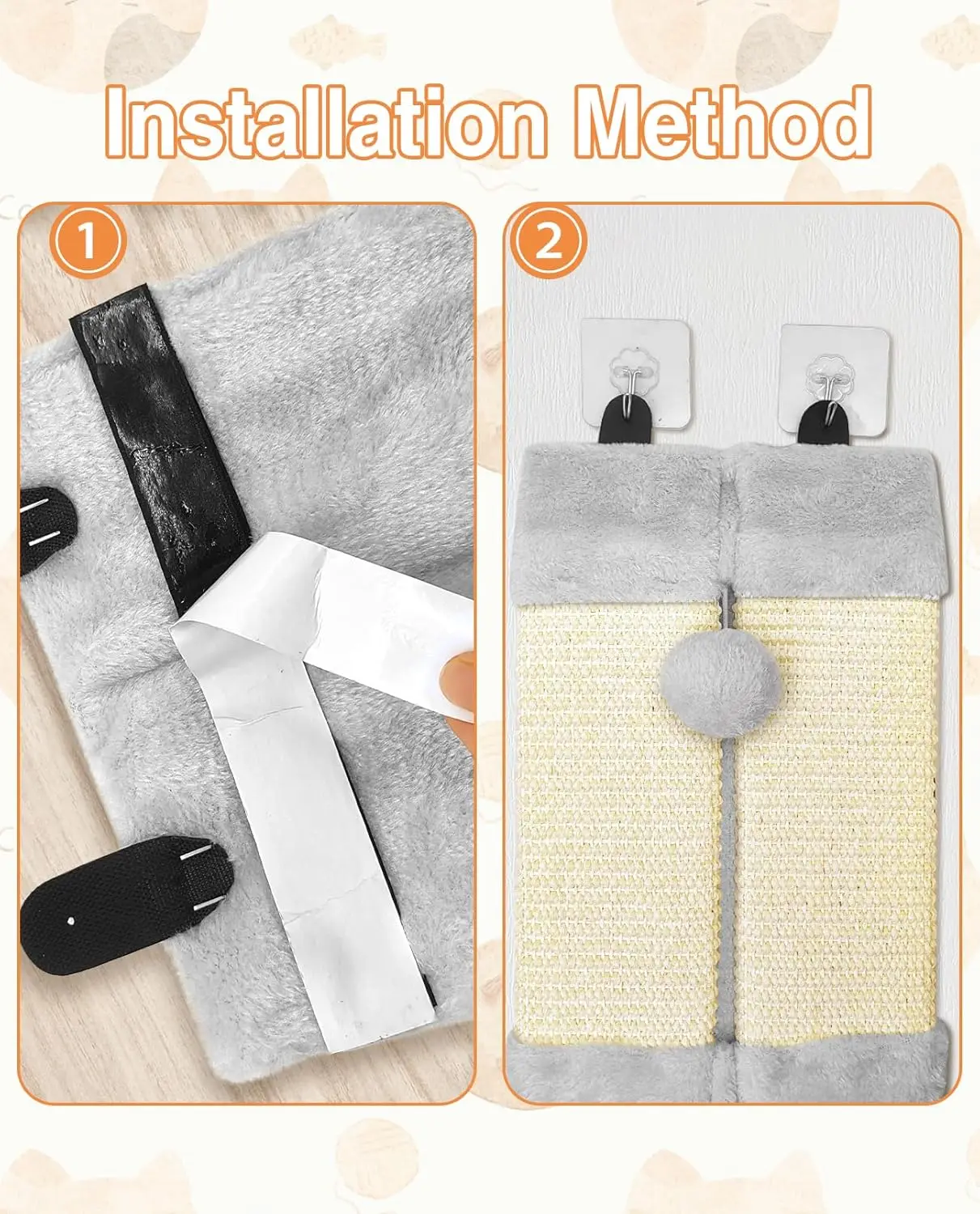 Tiragraffi per gatti da parete da 3 pezzi: antigraffio verticale in sisal per la protezione dei mobili, durevole e per uso interno