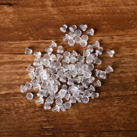 100 pièces/sac bouchons d'oreille en plastique boucle d'oreille arrière bijoux à bricoler soi-même accessoires bouchon d'oreille en plastique/blocé boucle d'oreille bouchon résultats