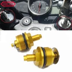 Motorcycle Fork Cover Cap Front Bolts Shock Absorber Preload Adjusters Motorbike Screw Fork Cover For Suzuki GW250 DL250 GSX250R