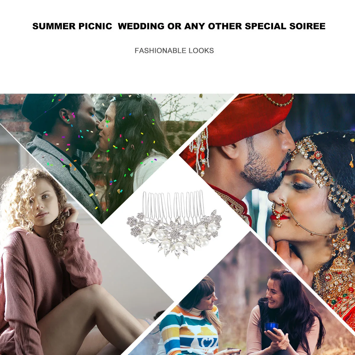 

Silver Bridal Hair Comb 85x6cm Premium Alloy Polished Surface Exquisite Pearl Flower Design Perfect for Wedding Prom Party