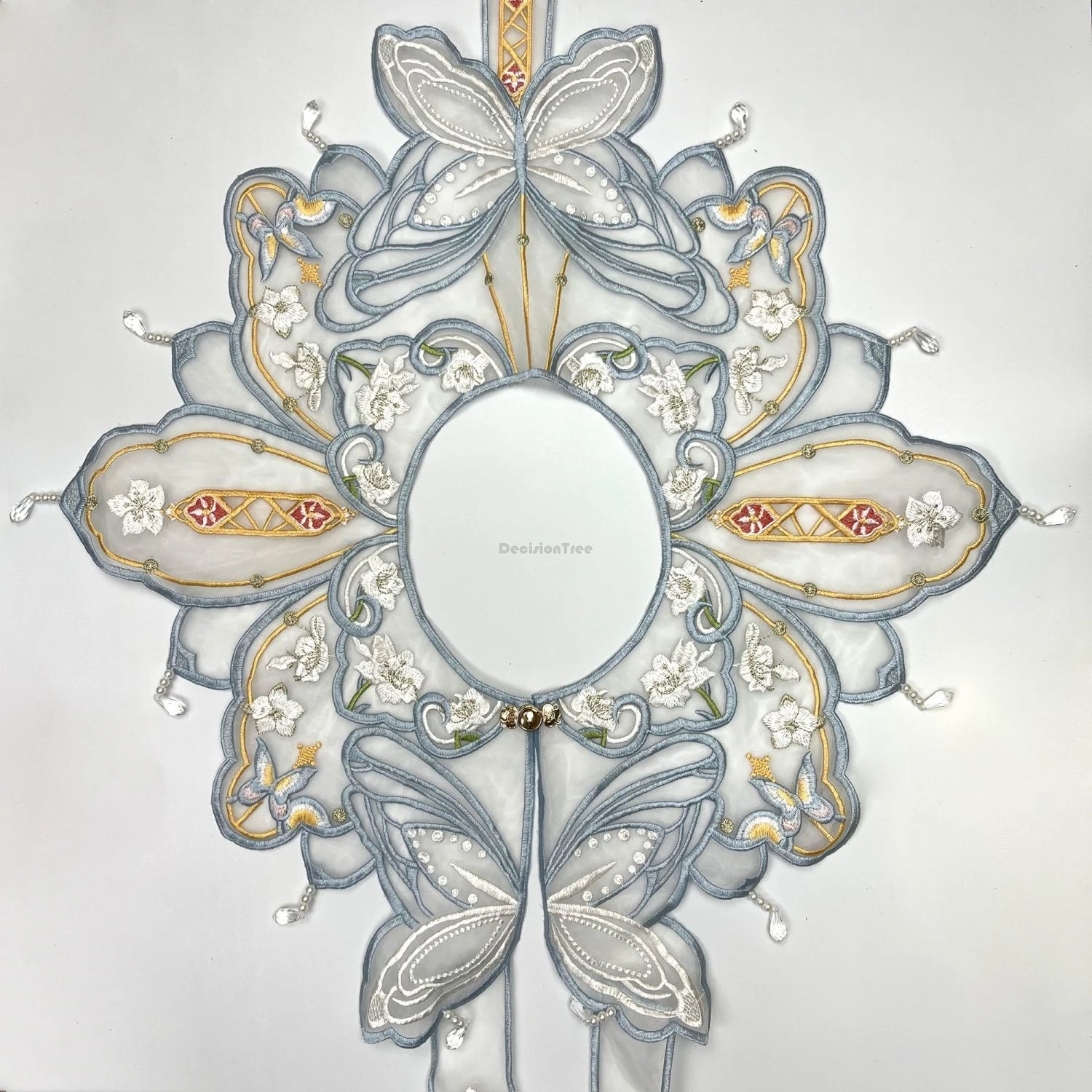 2025 جديد سلالة مينغ الصينية نمط موضة hanfu ملحق شال ثوب أكاديمي ملحق سحابة الكتف التطريز hanfu مجموعة