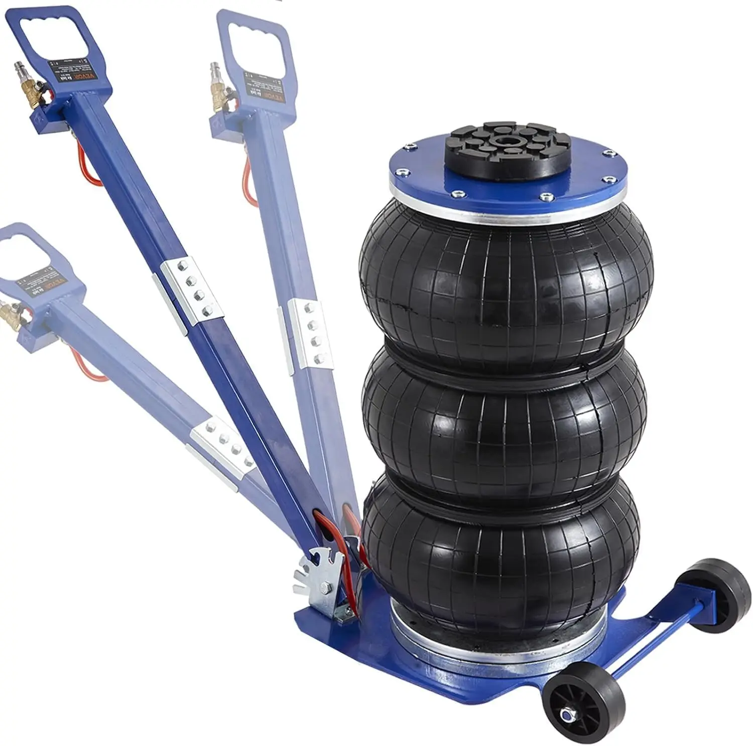 

3 Ton Triple Bag Air Jack, 6600 lbs Capacity, Fast Lifting Pneumatic Jack with Adjustable Handles for Cars
