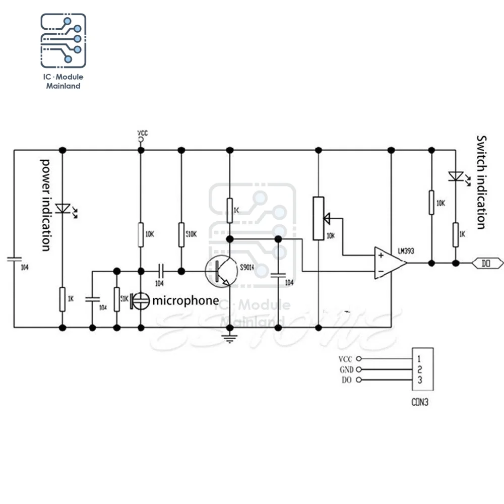 3 Pin Digital Ouput Intelligent Voice Operated Switch Microphone Sound Detection Sensor Detect Module for Arduino Smart Home