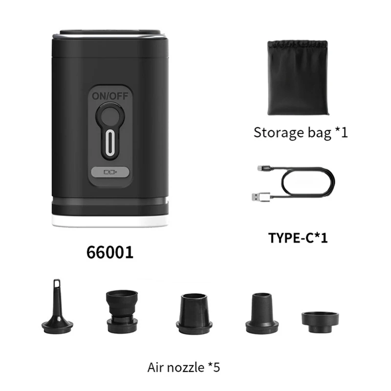 Electric Air Pump Portable Wireless Air Compressor Inflator/Deflator Pumps for Inflatable Cushions Boat Swimming Ring-ABWY