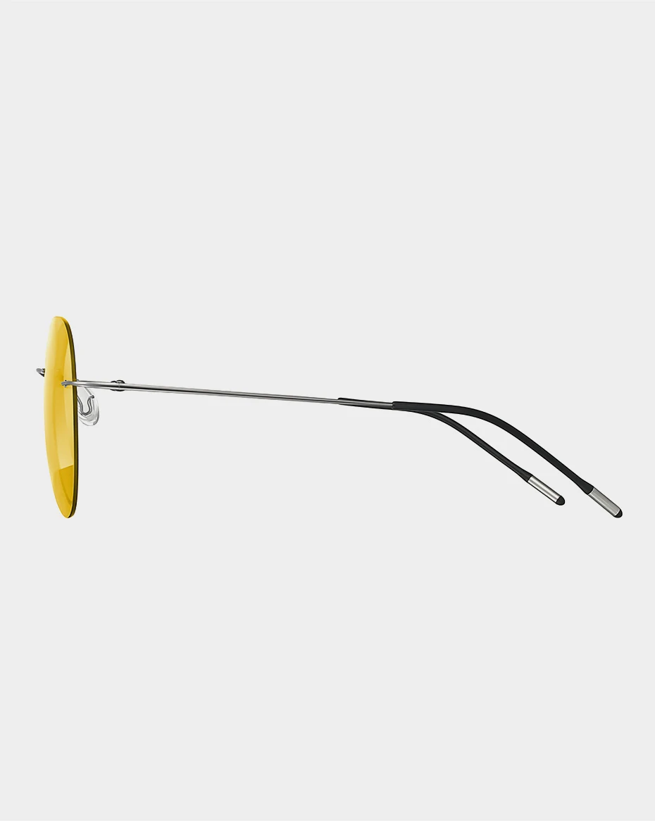 CAPONI Pilot Nachtsicht Randlose Sonnenbrille Ultraleicht Nacht Fahren Männer Sonnenbrille Photochrome Braun UV400 Gläser BSYS7466 – Detail 20