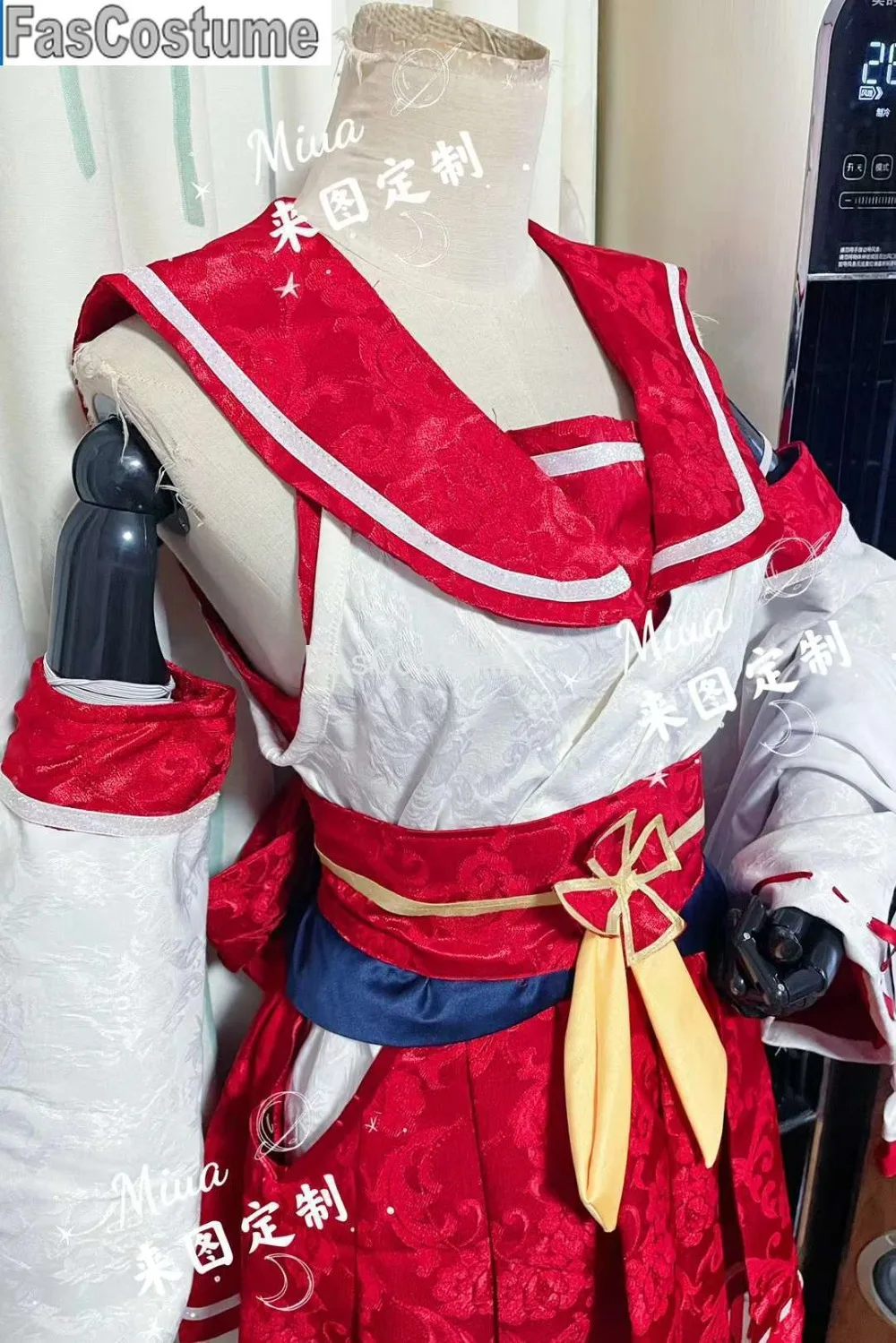 

Anime Blue Archive Kaede Hyakki Yako Miko Kimono Game Suit Cosplay Costume Lovely Uniform Halloween Party Outfit Women