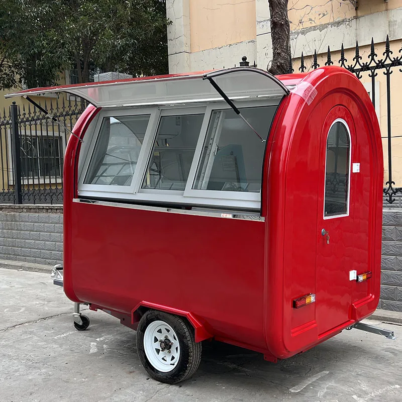 

Fast Food Kiosk Snack Ice Cream Food Cart for Street Service Designed for Food Truck Vendors and Mobile Trailers