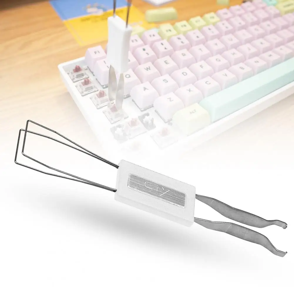Полезный инструмент для снятия колпачков клавиатуры 2-в-1 эффективный Универсальный Съемник колпачков клавиатуры