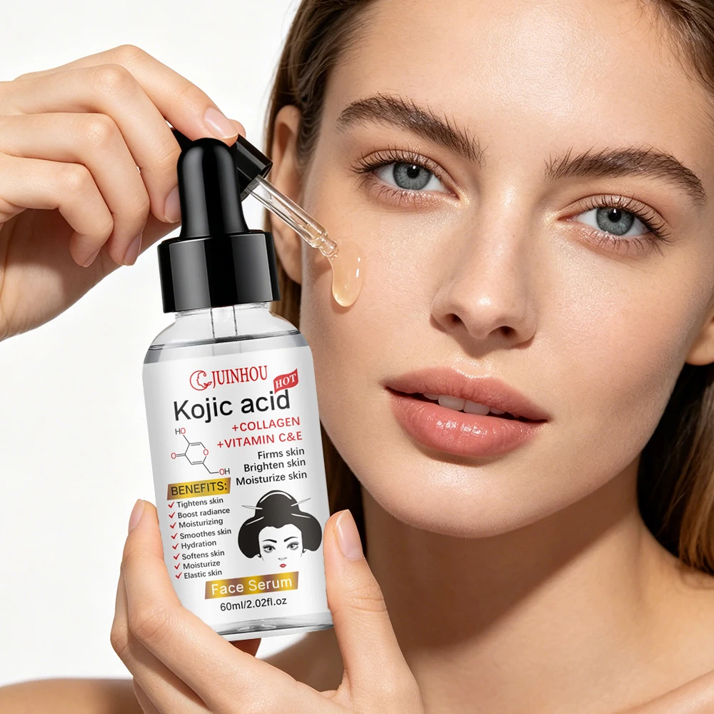 JUINHOU Natural Seabuckthorn Fruit Oil Kojic Acid Face Serum Deep Hydrating Skin Daily Facial Moisturizing For All Skin Types
