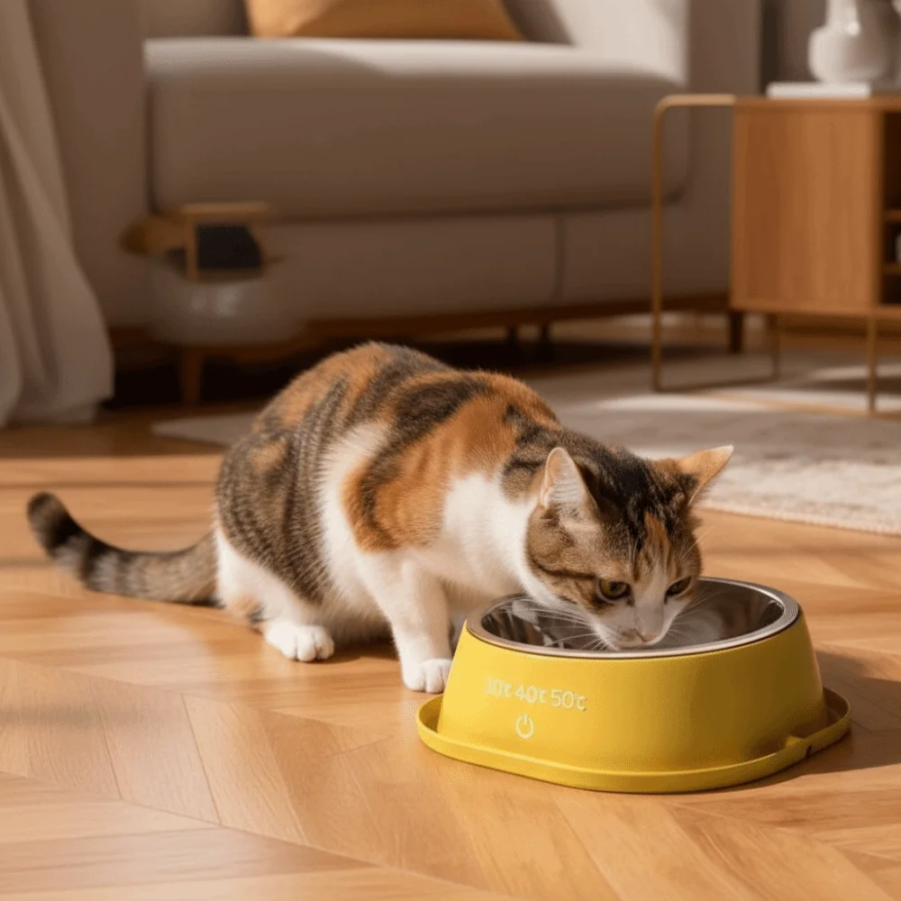 

Constant Temperature Heated Pet Water Bowl Noiseless Anti-dry Burning Pet Water Fountain Non-slip Stable