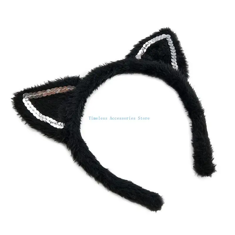 

97QE Cats Costume Set Cats Headband Costume Cats Cosplay Costume Women Cosplays