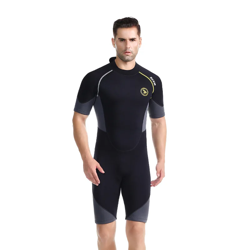 

1.5mm Men'S One-Piece Short Surfing Wetsuit Sun Warm Thickened Snorkeling Suit Marine Clothing Swimsuit