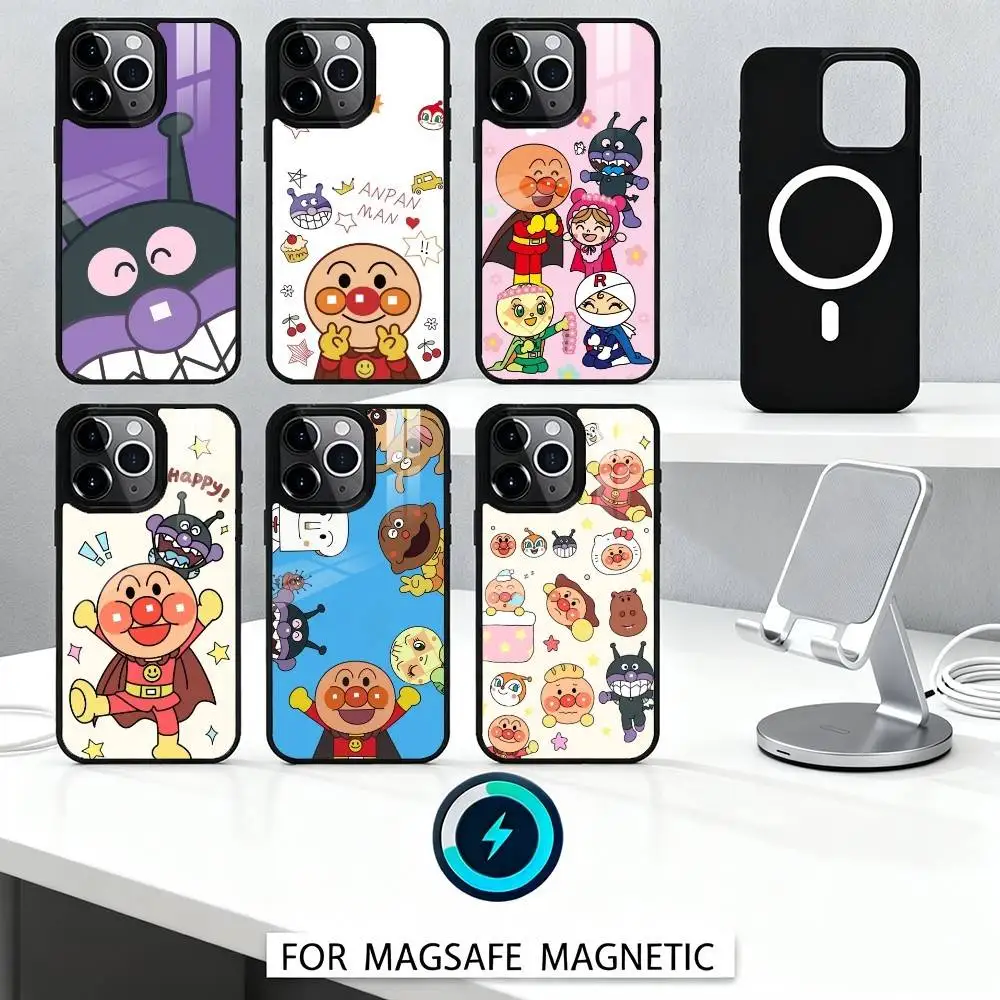 

Anime A-Anpanman Phone Case For iPhone 17,16,15,14,13,12,Pro,Max For Magsafe Magnetic Wireless Charging