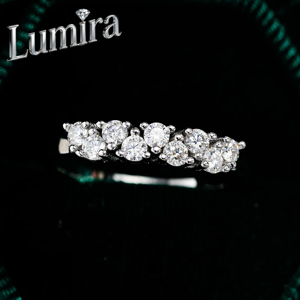 

Кольцо Lumira Platinum PT950 с асимметричным дизайном в стиле хип-хоп, с муассанитом, для женщин, изысканный шикарный дизайн, великолепный подарок на День святого Валентина