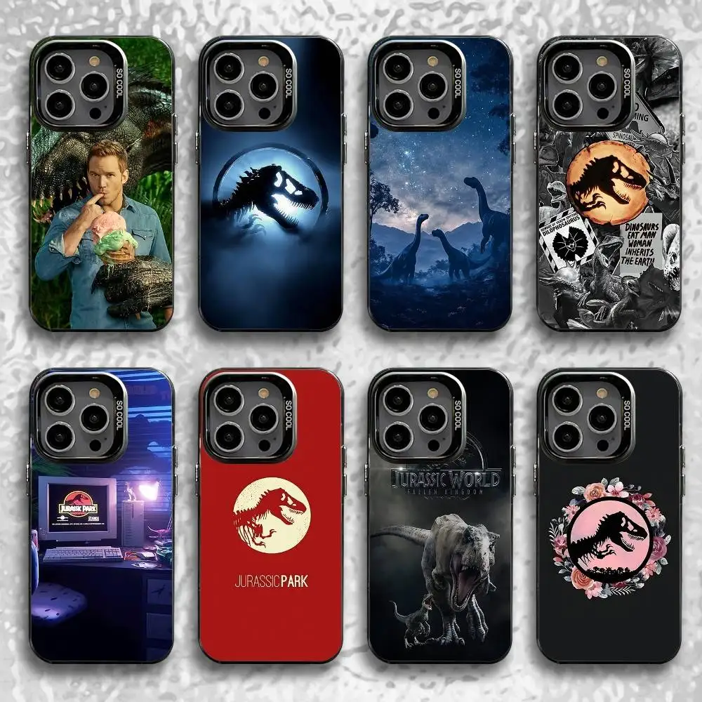 

J-JurassicS Park Dinosaur World Phone Case For iPhone 16,15,14,13,12,11,Pro,X,Max,Plus,Mini,SE Black Candy Matte Shockproof Case