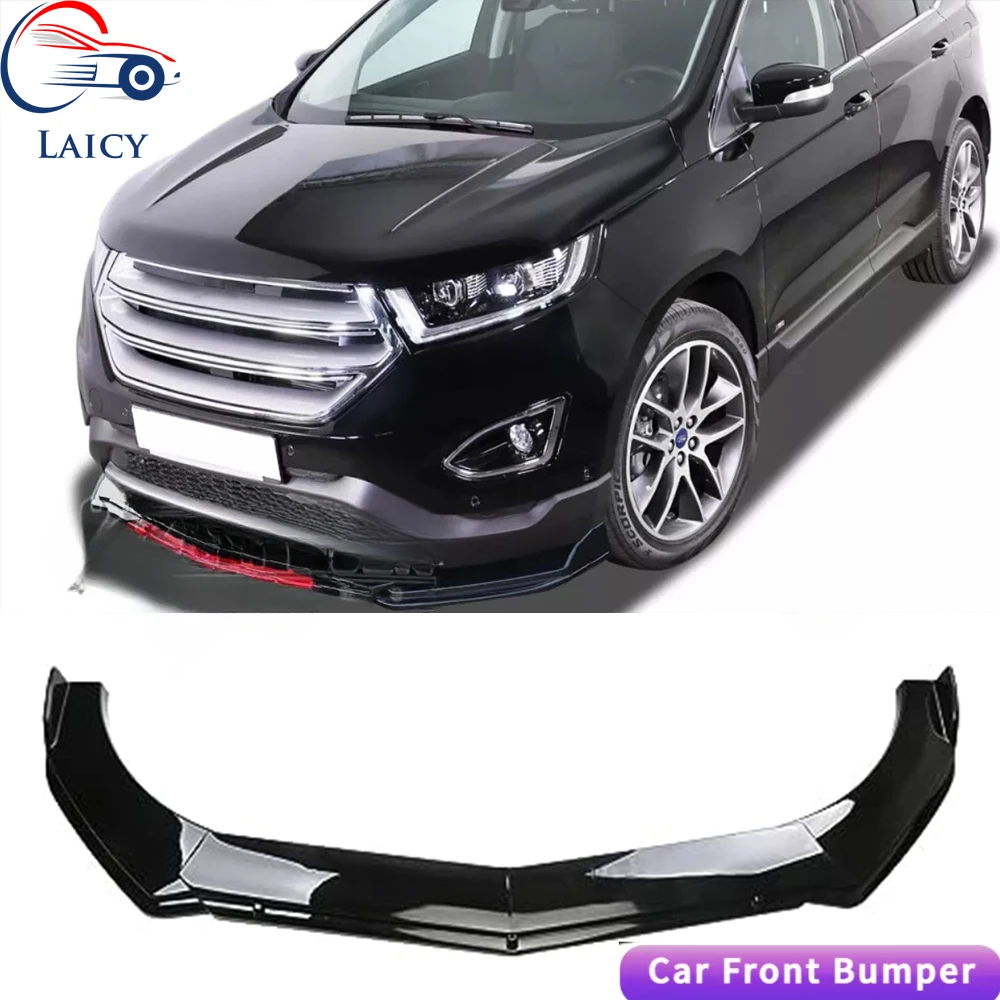 

LAICY For F0rd Edge Sport st Car Front Bumper Chin Lip Spoilers Body Kits Splitter Skirt Diffuser Protection Guard Cover Black