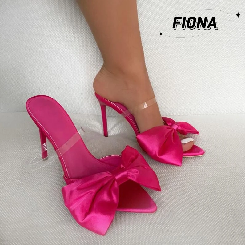 

FIONA New Pointed High Heels Big Bow Slim Heel Sandals 35-42