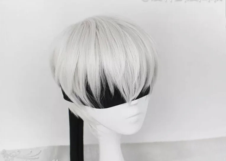 Anime NieR Automata YoRHa 9S Cosplay Men's party Wigs