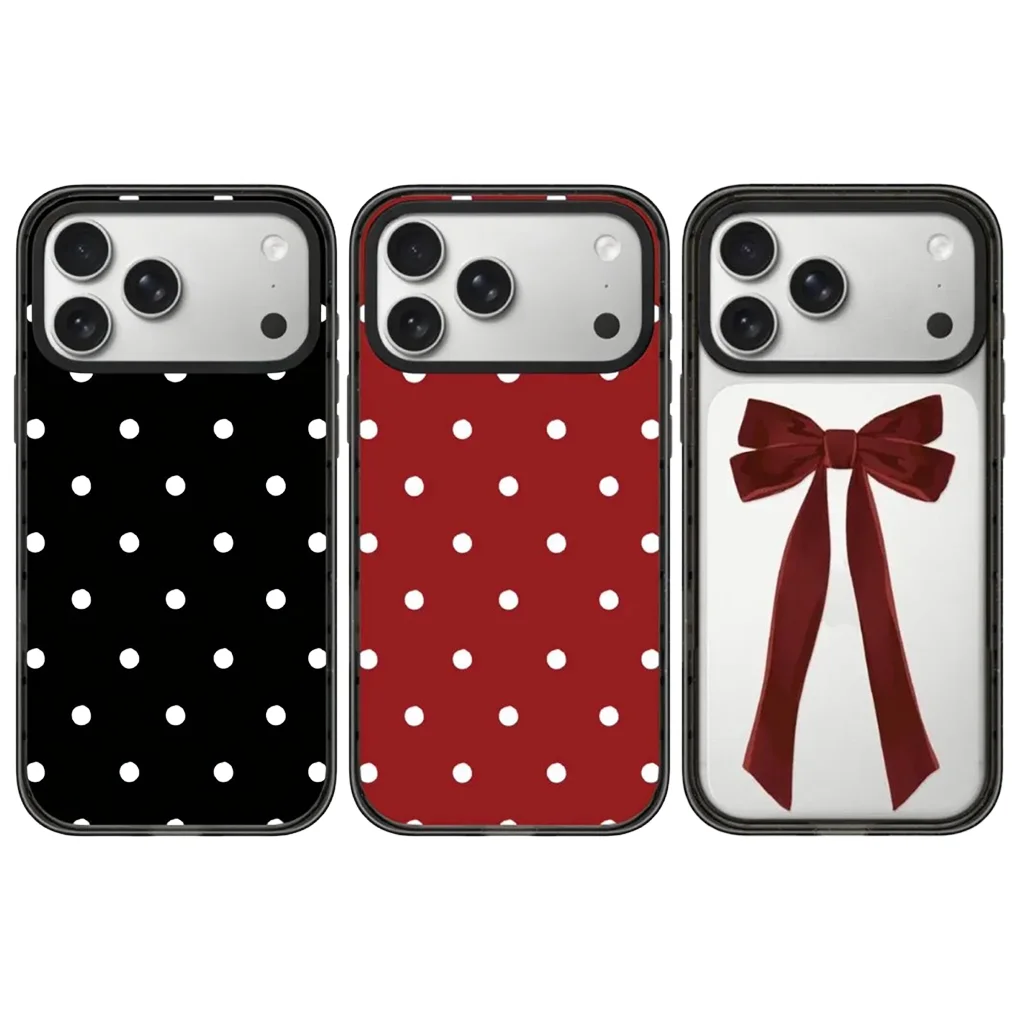 

Red Bow Acrylic Magnetic Case: Compatible with IPhone 17 16 15 14 13 12 Pro Max 17 Air