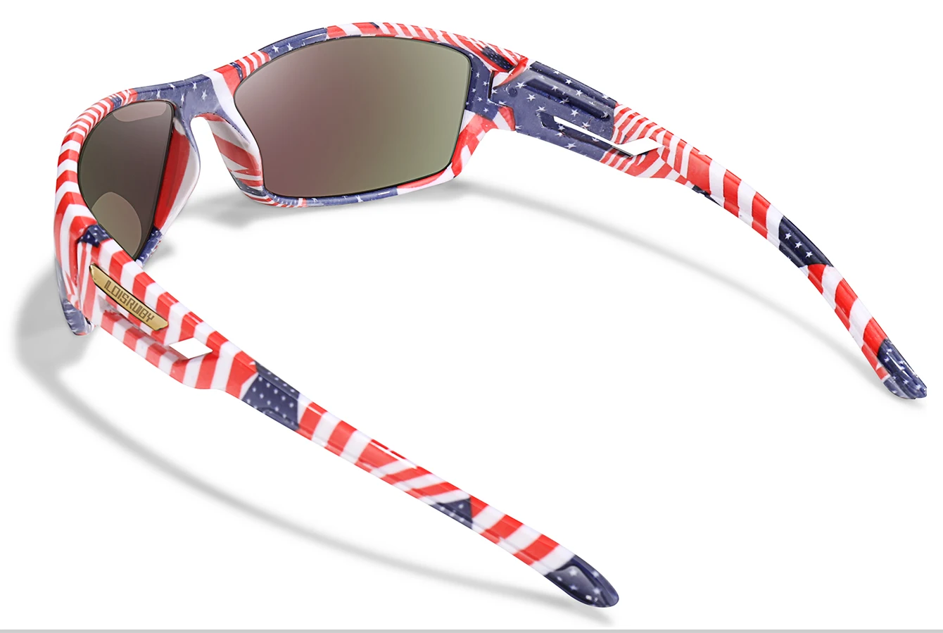 Polarisierte Angel-Sonnenbrille für Herren, Camo, Militärstil, Festival-Geschenke, UV400, zum Radfahren, Reiten, Laufen, Angeln und Fahren – Detail 14