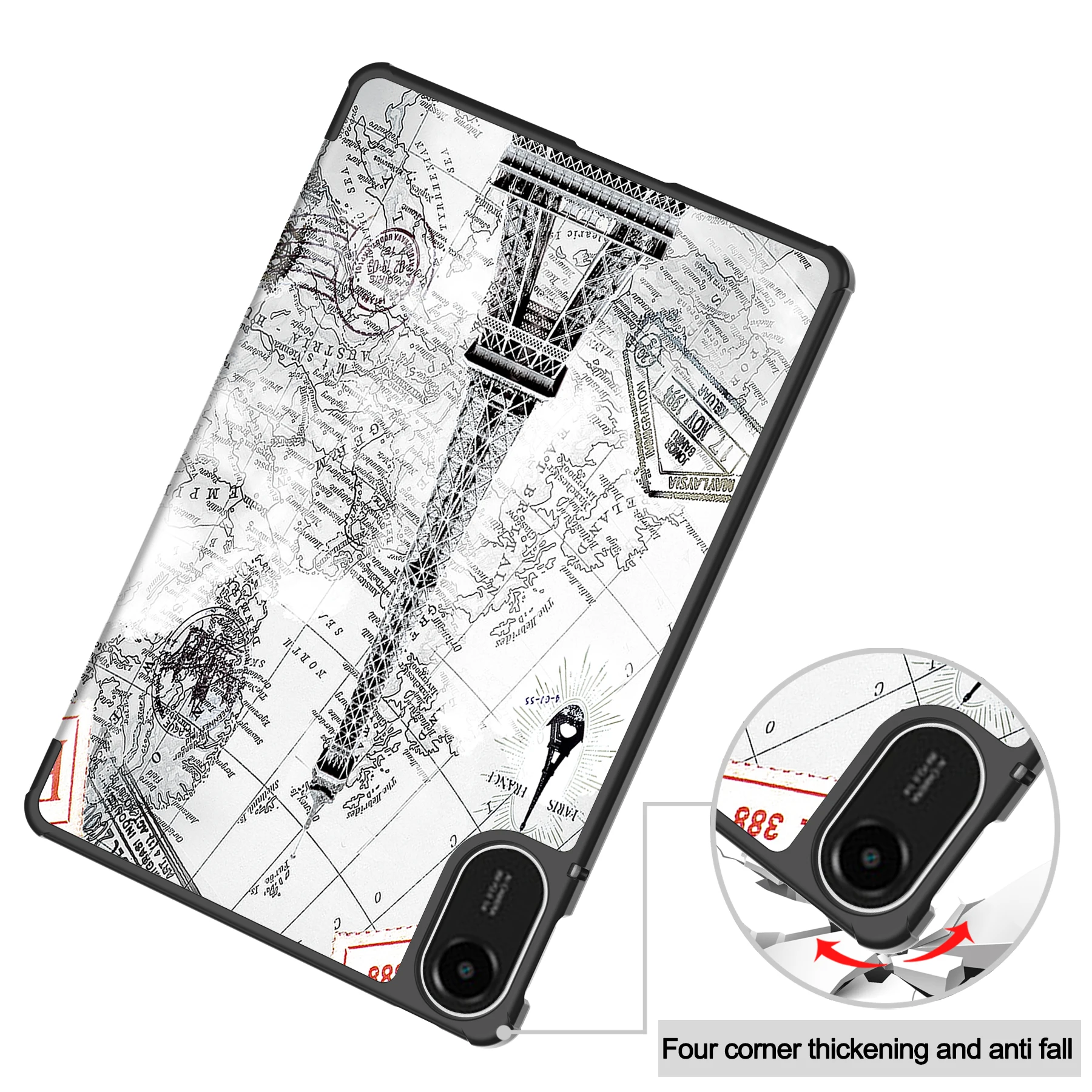 

PU Leather Case For Redmi Pad 2 11 inch Trifold Caster Hard Shell Cover