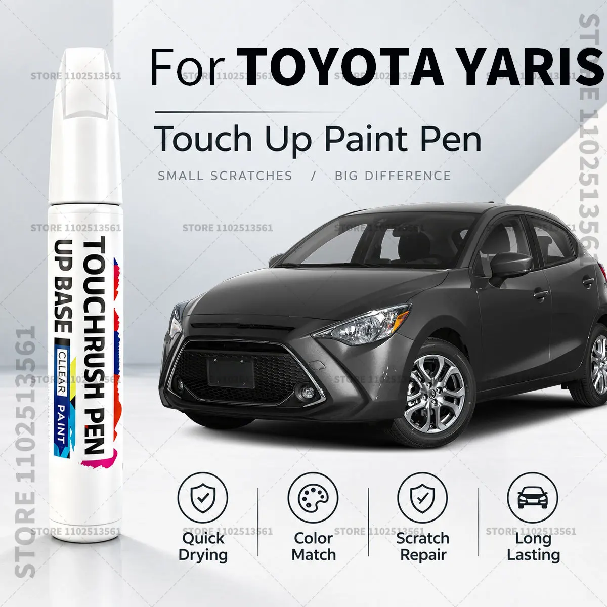 Automotive Touch Up Paint Pen Scratch Repair Marker for Car Body Bumper Door Paint Restoration Accessories For Toyota Yaris
