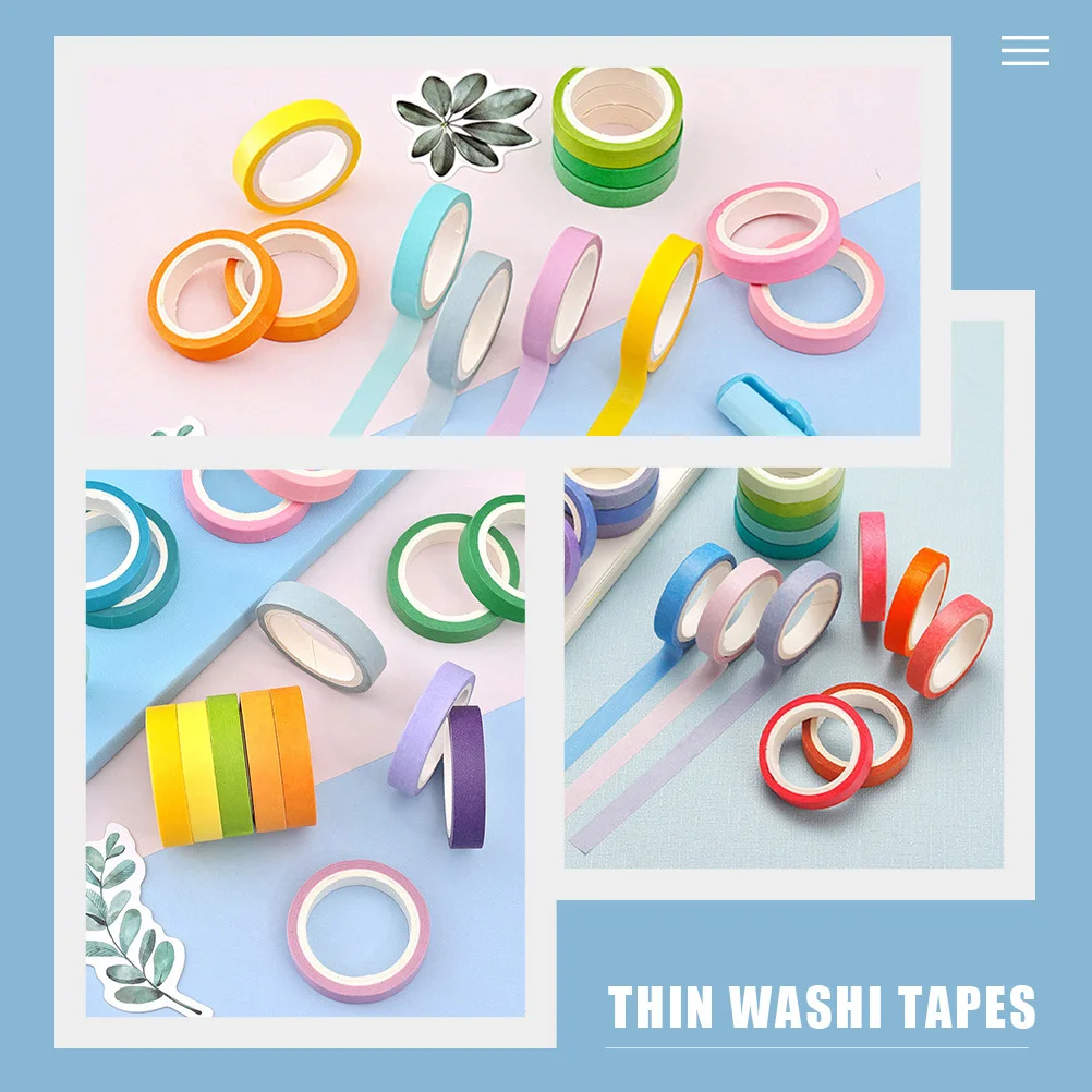 

Operitacx 60 Rolls Solid Color Masking Tape Craft Stickers for Scrapbooking Decorative Japanese Paper Notebook Art Kits