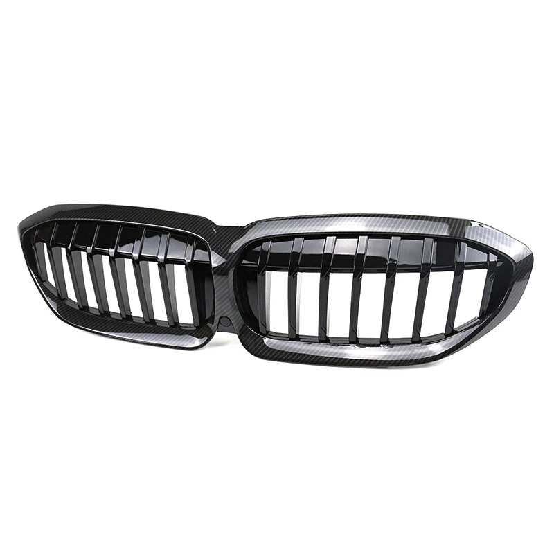 ROLFES Carbon Fiber Car Front Bumper Kidney Hood Grille Racing Grills Replacement For BMW G20 3-Series G20 G21 G28 2019-2020