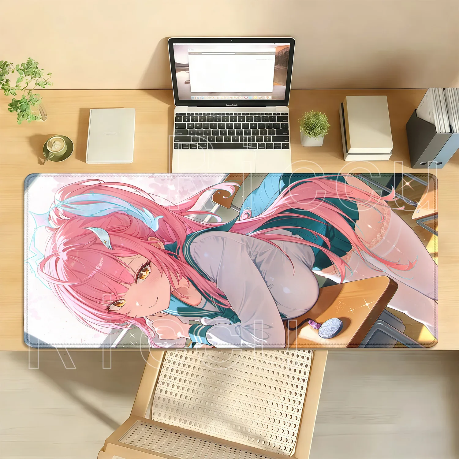 WuWa Aemeath Wuthering Waves Office Accessories Esports Mouse Pad Gaming Keyboard Mousepad Anime Girl Large HD Printing Desk Mat