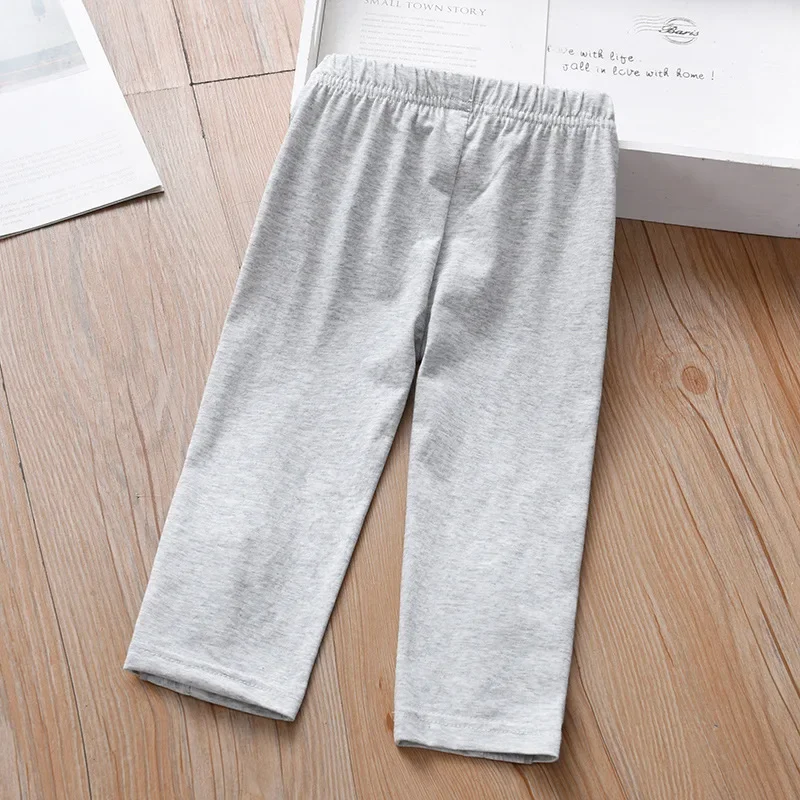 Girls Solid Color Leggings Spring and Autumn Clothes 2024 New Wear Thin Sweet Baby Pants Children Foreign Pants Kids Clothes